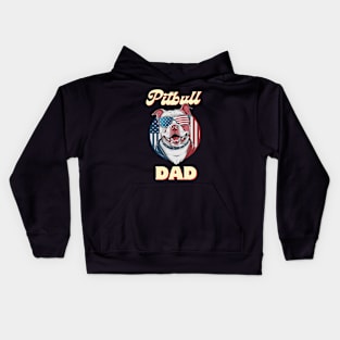 Pitbull Dad - USA Flag Kids Hoodie